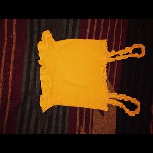 Yellow crop top
